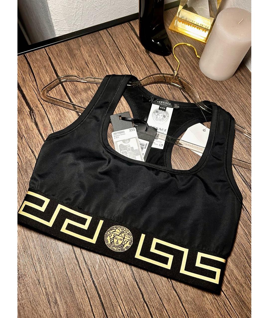 VERSACE Черная майка, фото 6