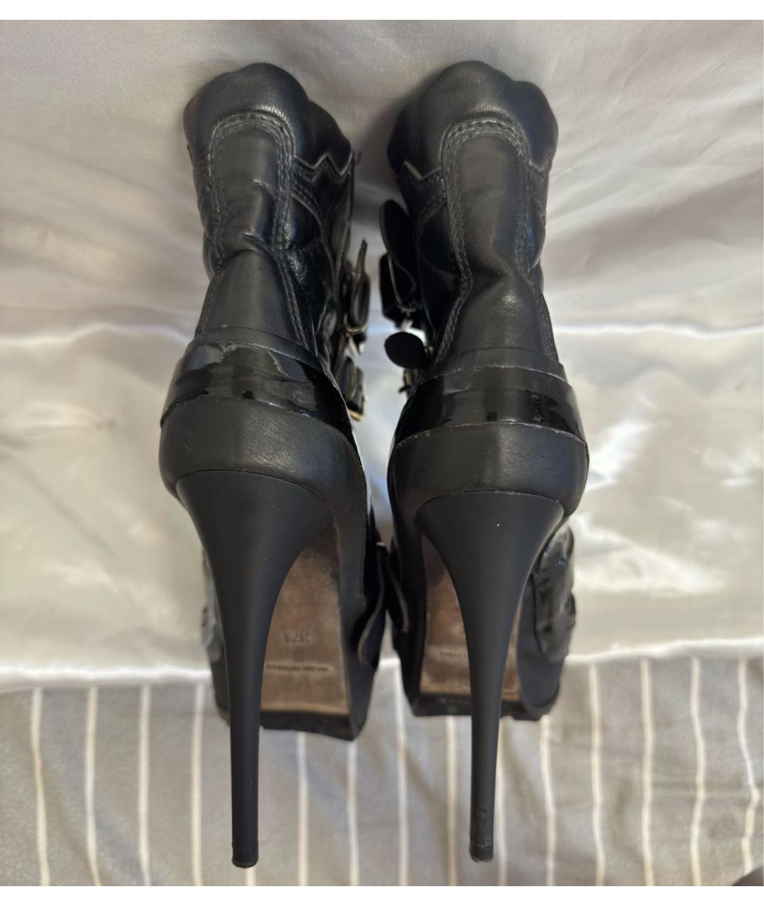 BURBERRY Черные кожаные ботильоны, фото 4