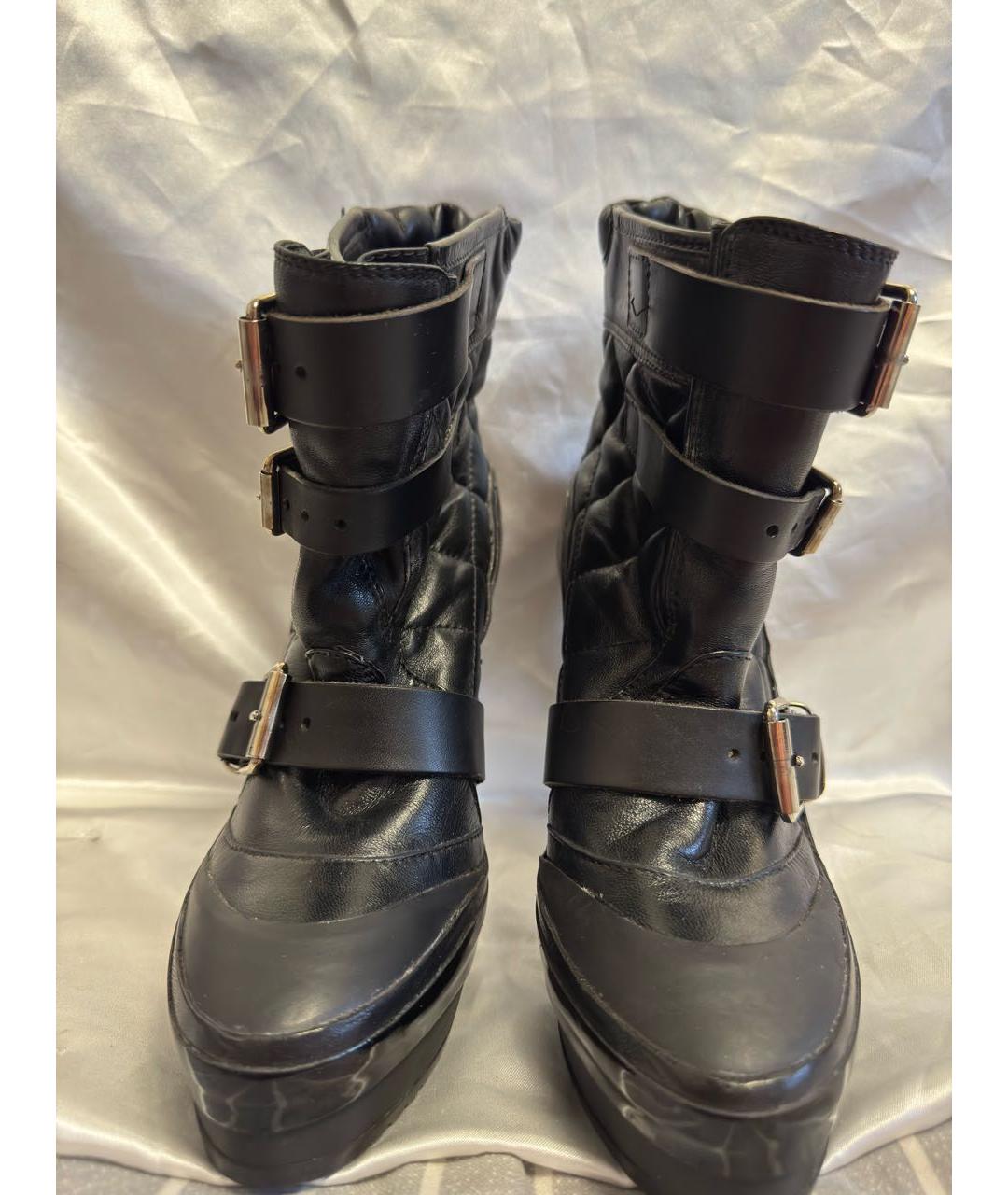 BURBERRY Черные кожаные ботильоны, фото 2