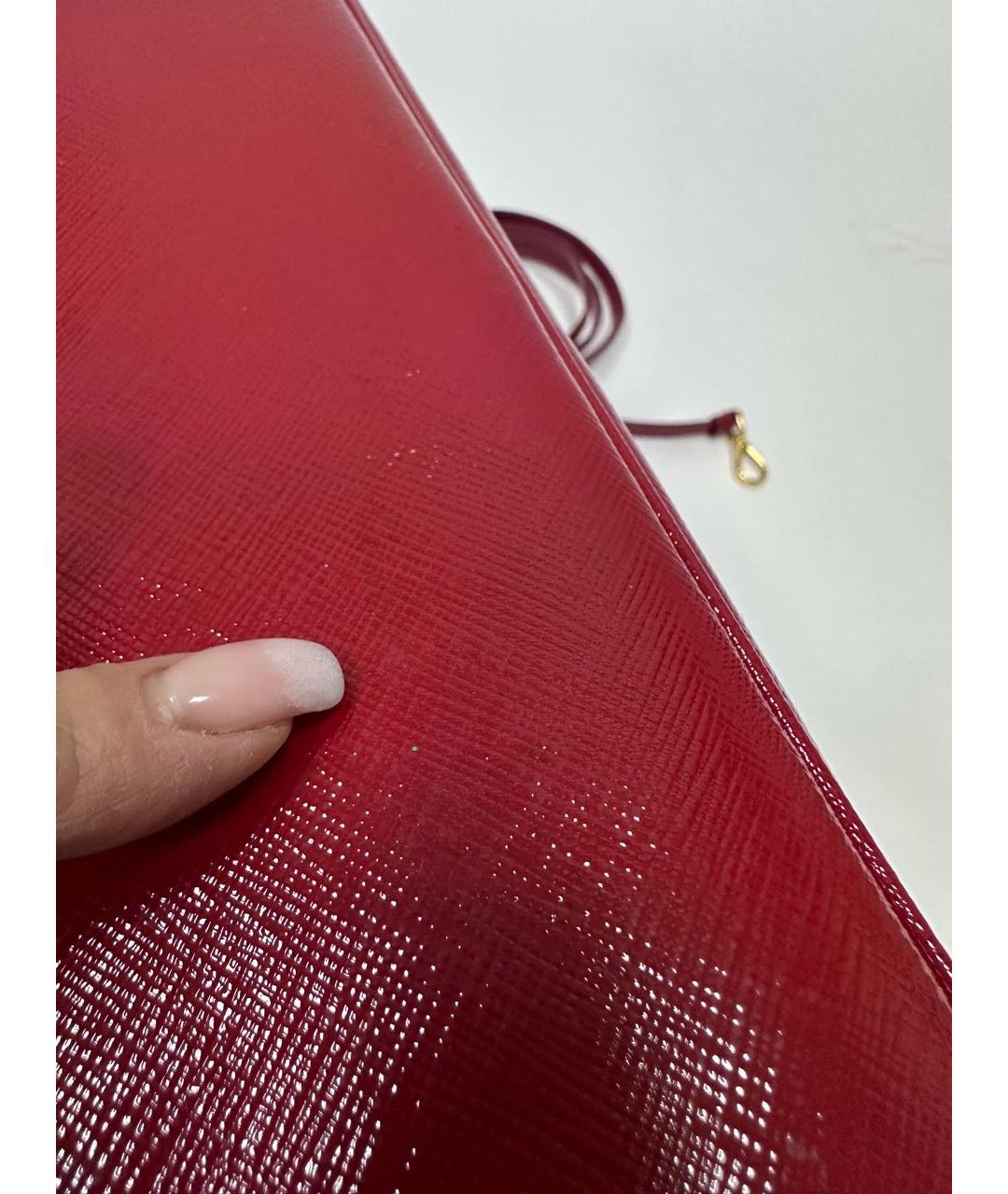 PRADA Красная сумка через плечо из лакированной кожи, фото 7