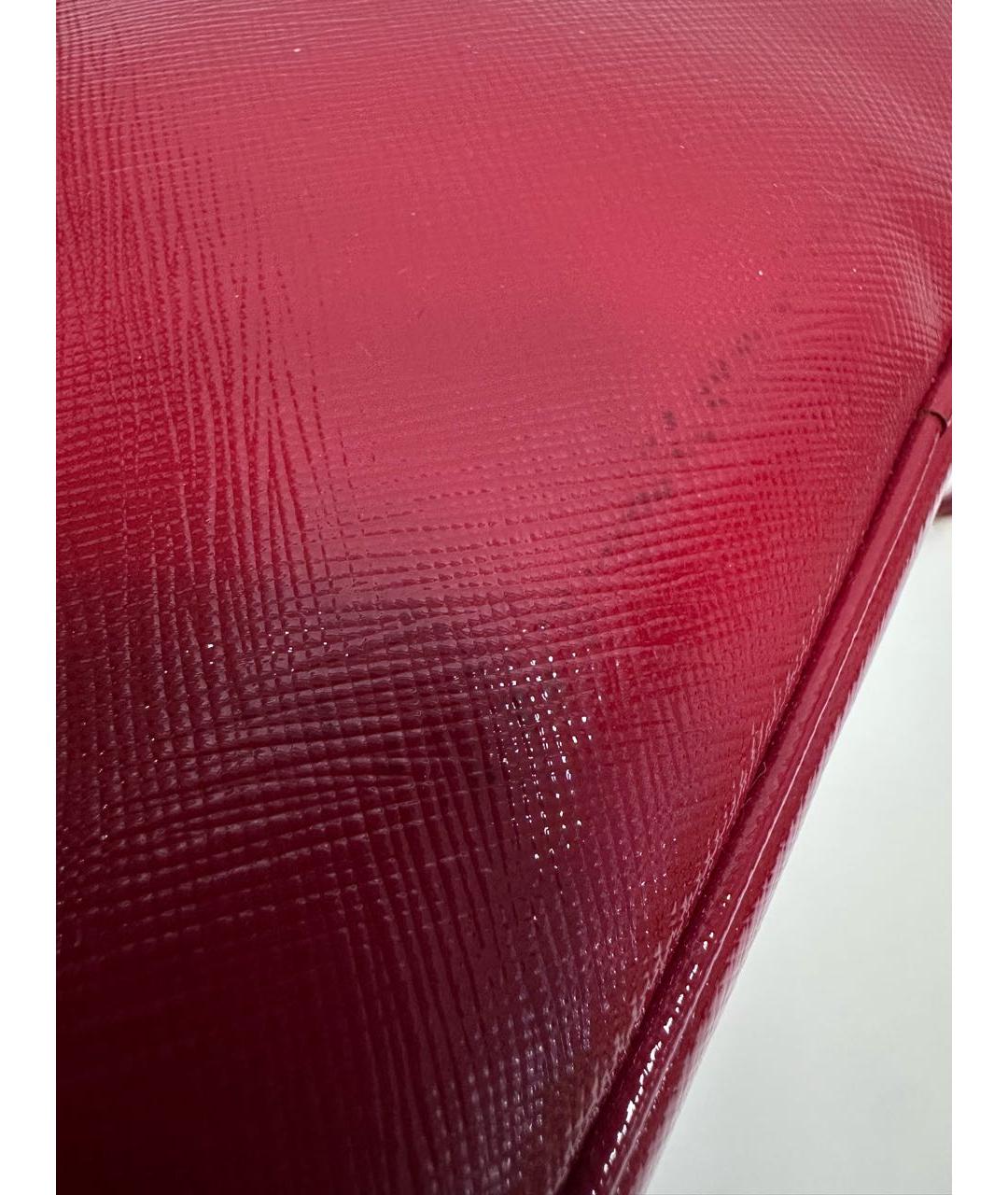 PRADA Красная сумка через плечо из лакированной кожи, фото 8