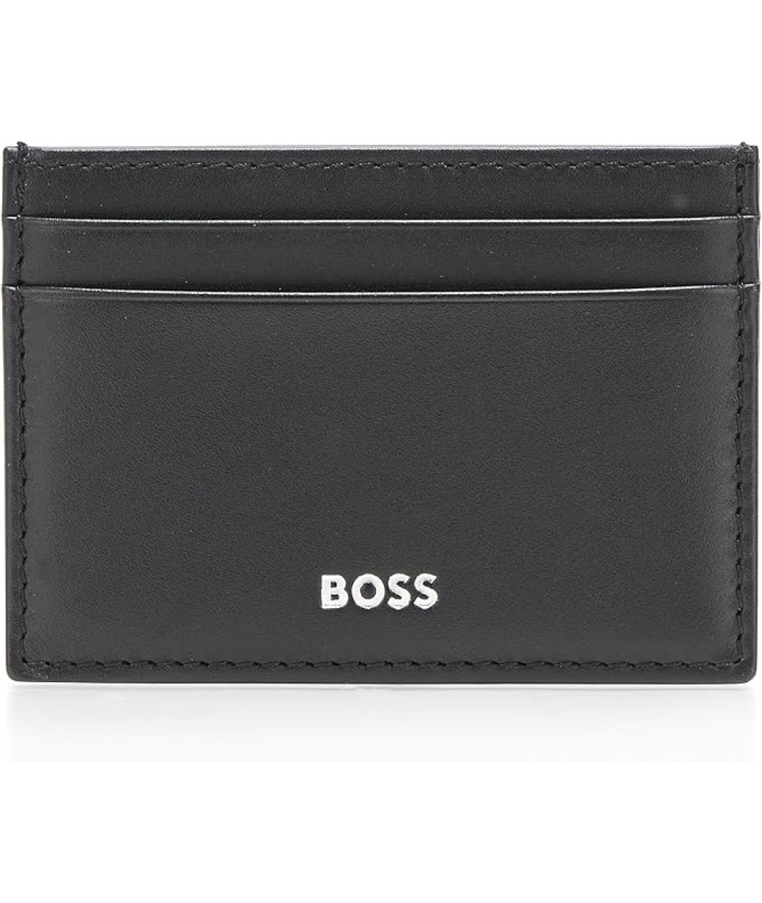 HUGO BOSS Черный кожаный кошелек, фото 6