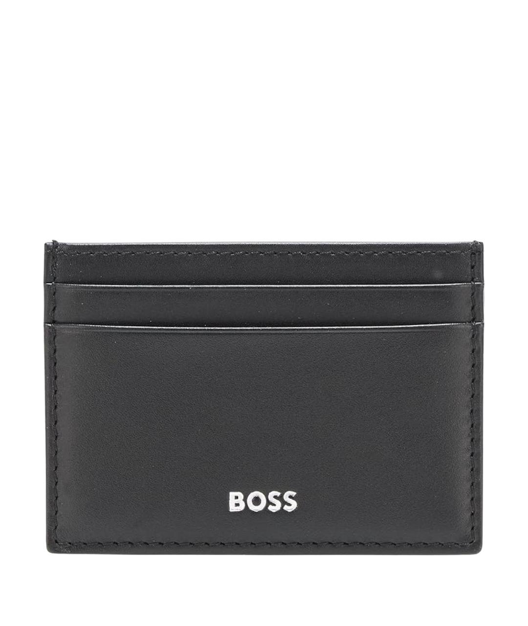 HUGO BOSS Черный кожаный кошелек, фото 1