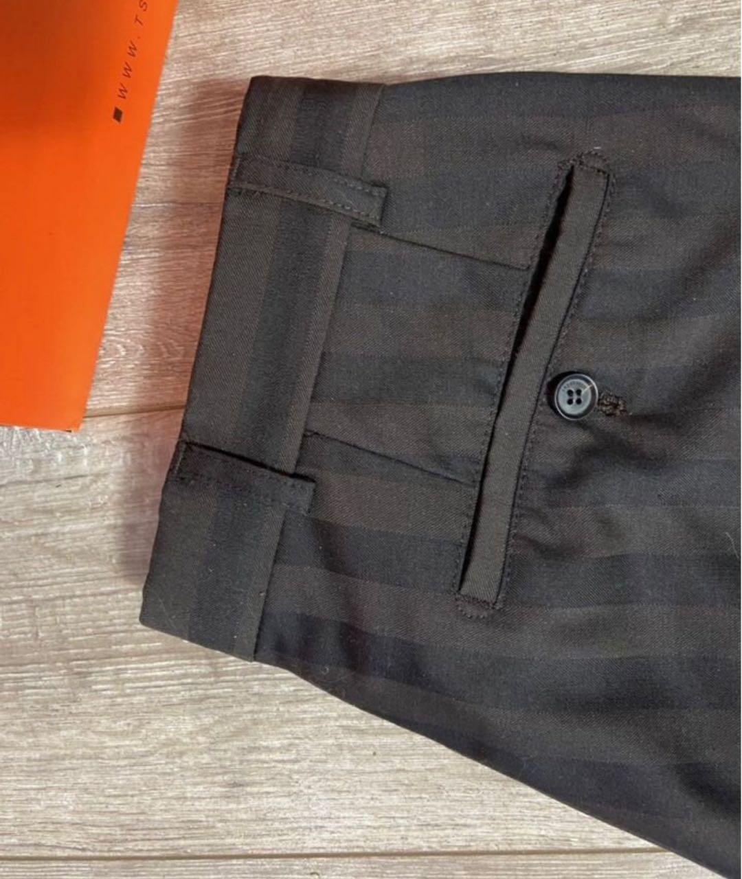 KARL LAGERFELD Коричневые вискозные классические брюки, фото 5