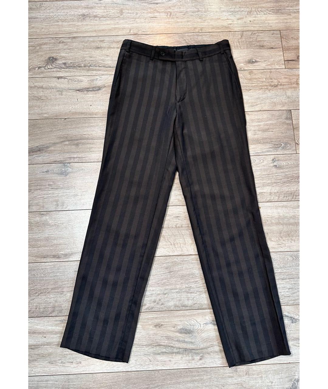 KARL LAGERFELD Коричневые вискозные классические брюки, фото 8