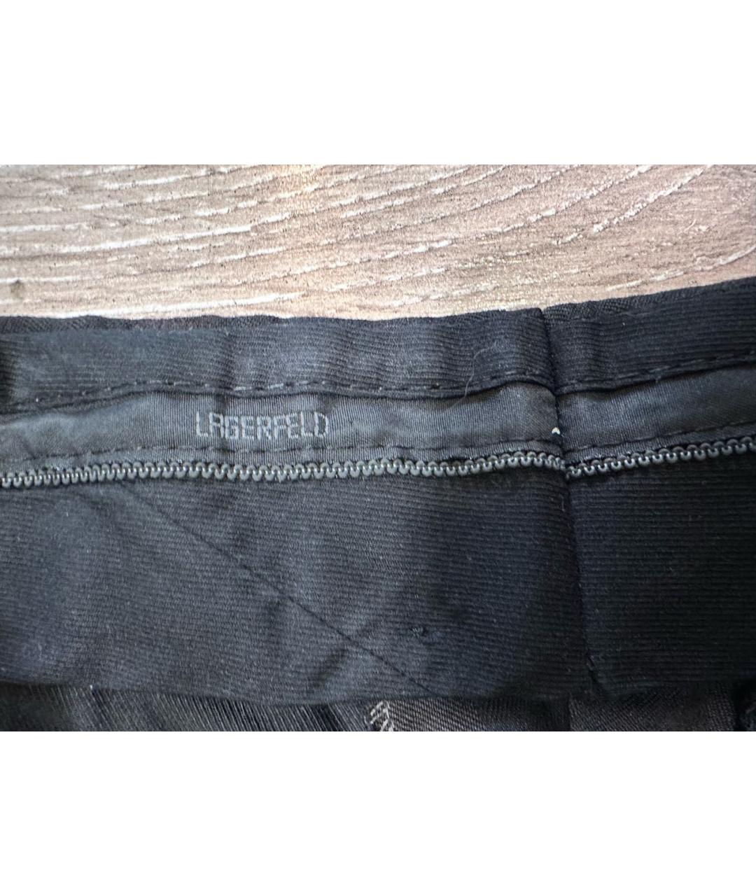 KARL LAGERFELD Коричневые вискозные классические брюки, фото 7