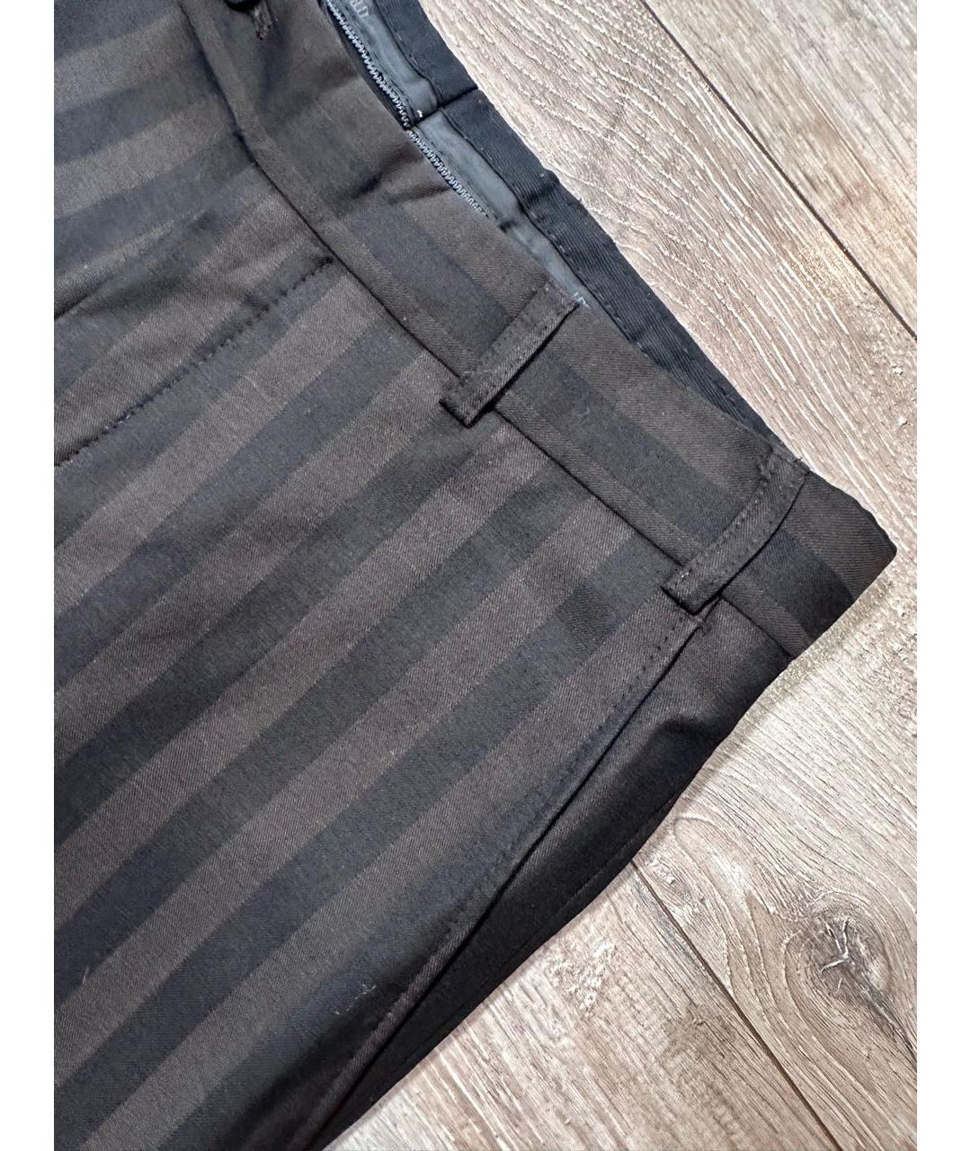 KARL LAGERFELD Коричневые вискозные классические брюки, фото 4