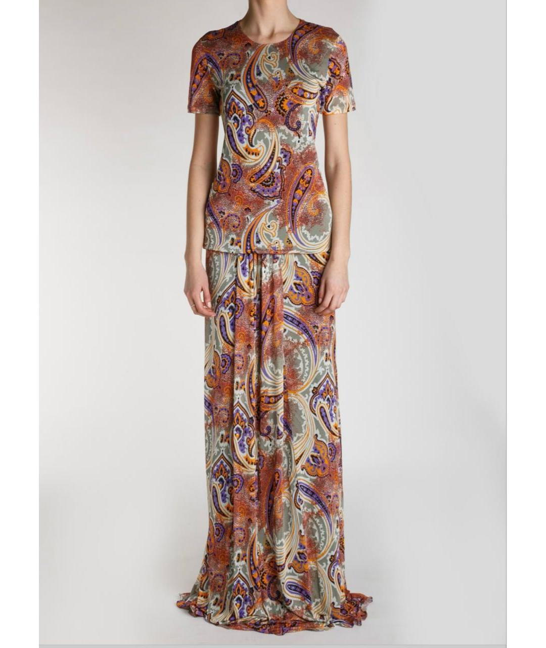 ETRO Мульти вискозная юбка макси, фото 5