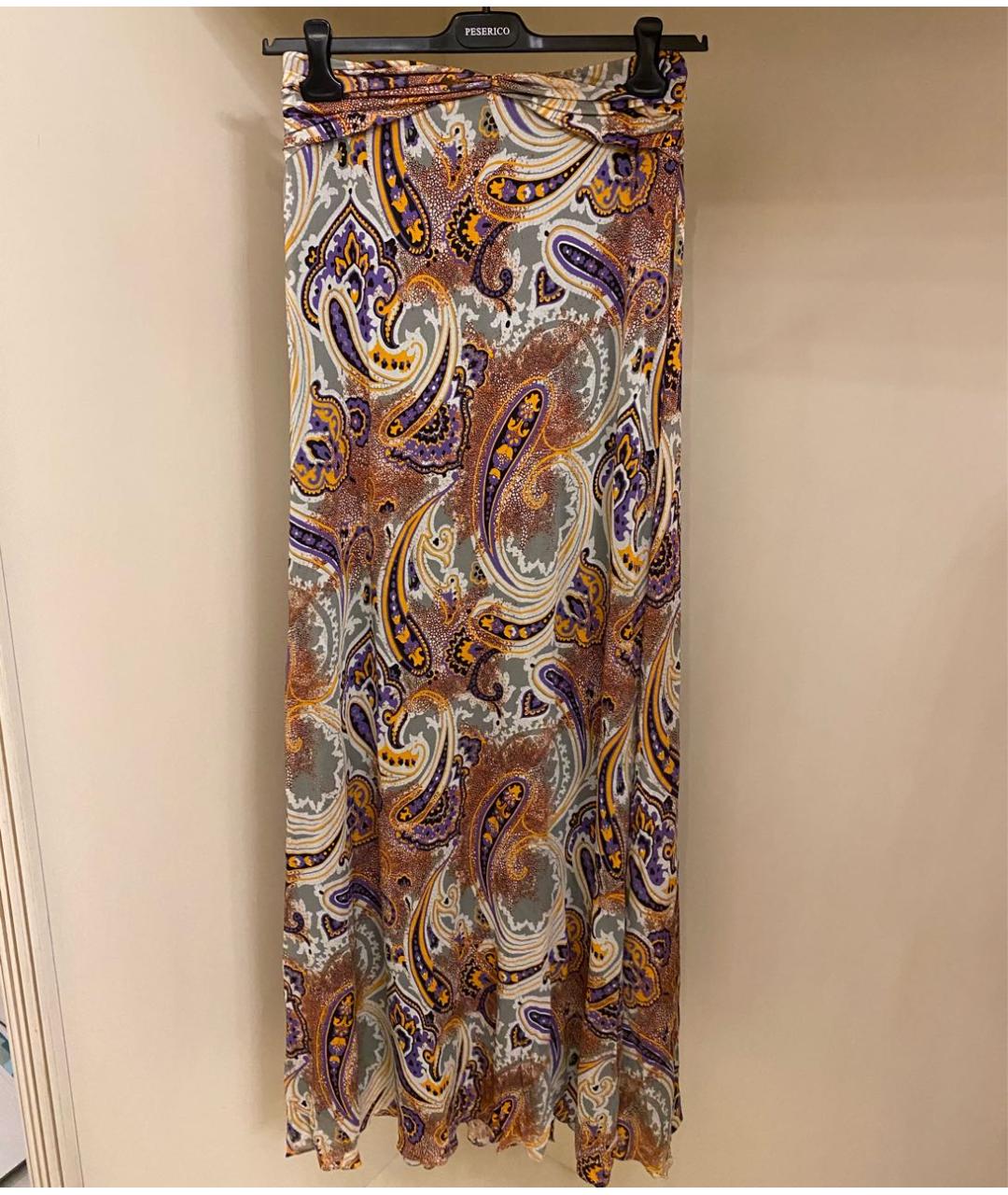 ETRO Мульти вискозная юбка макси, фото 7