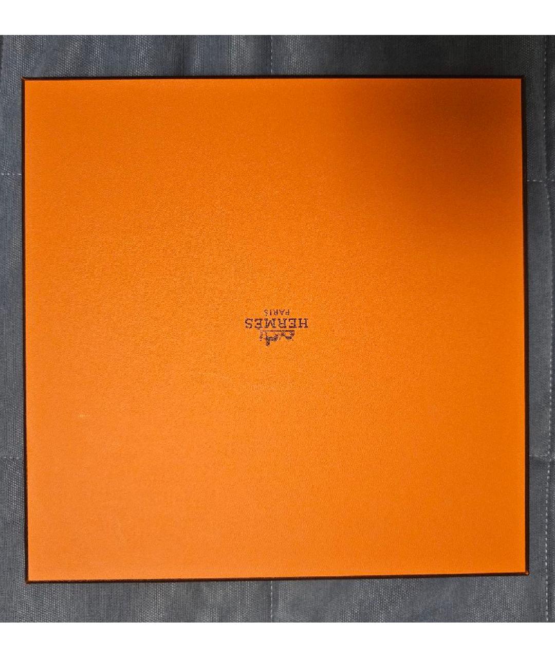 HERMES Оранжевый шелковый платок, фото 3