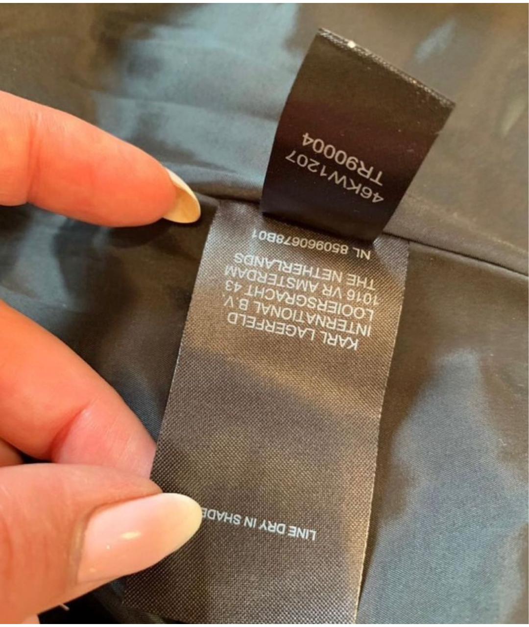 KARL LAGERFELD Черная вискозная юбка мини, фото 5