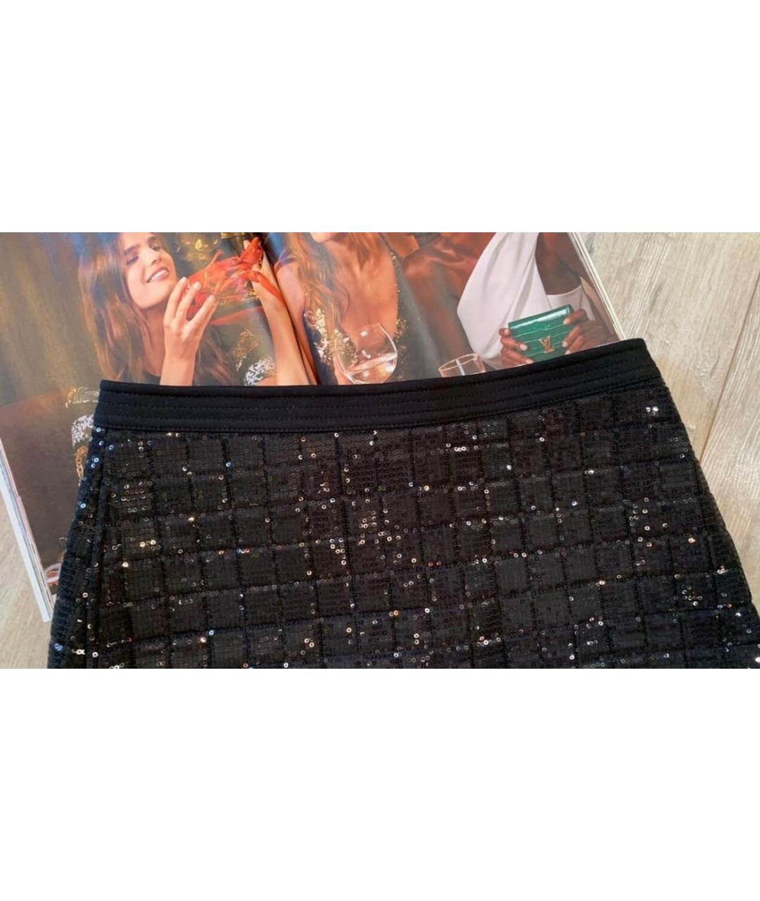 KARL LAGERFELD Черная вискозная юбка мини, фото 4