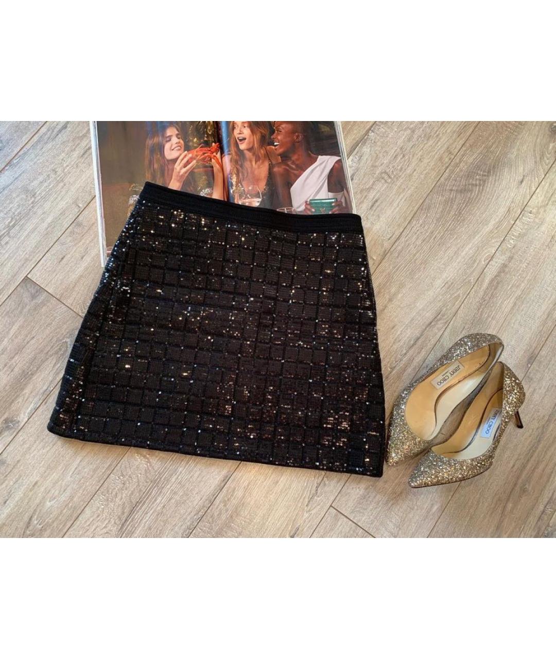 KARL LAGERFELD Черная вискозная юбка мини, фото 9