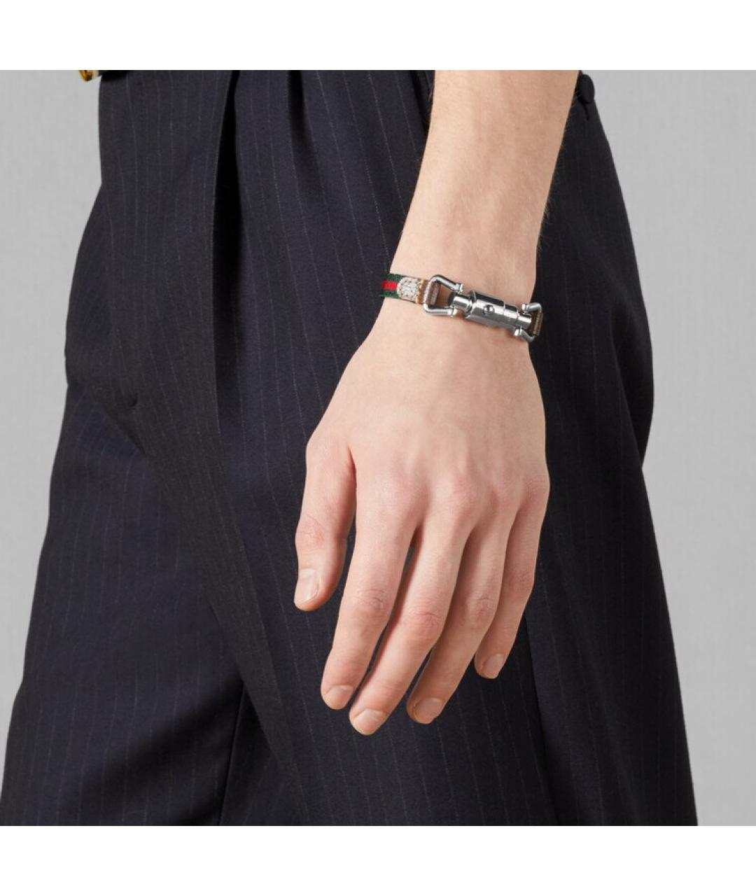 GUCCI Коричневый кожаный браслет, фото 5