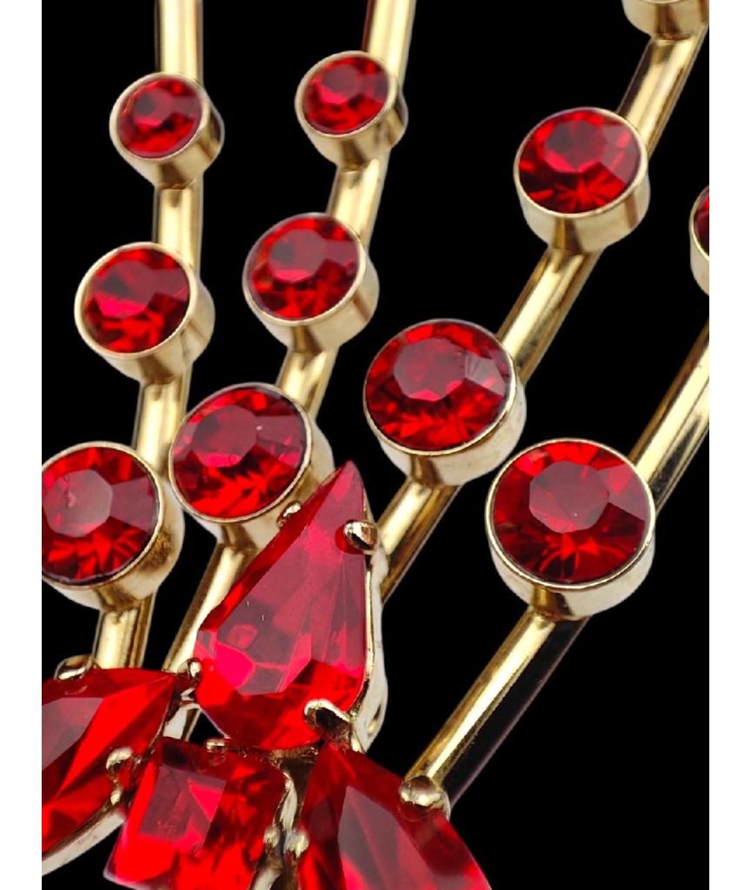 DRIES VAN NOTEN Красная латунная булавка / брошь, фото 7