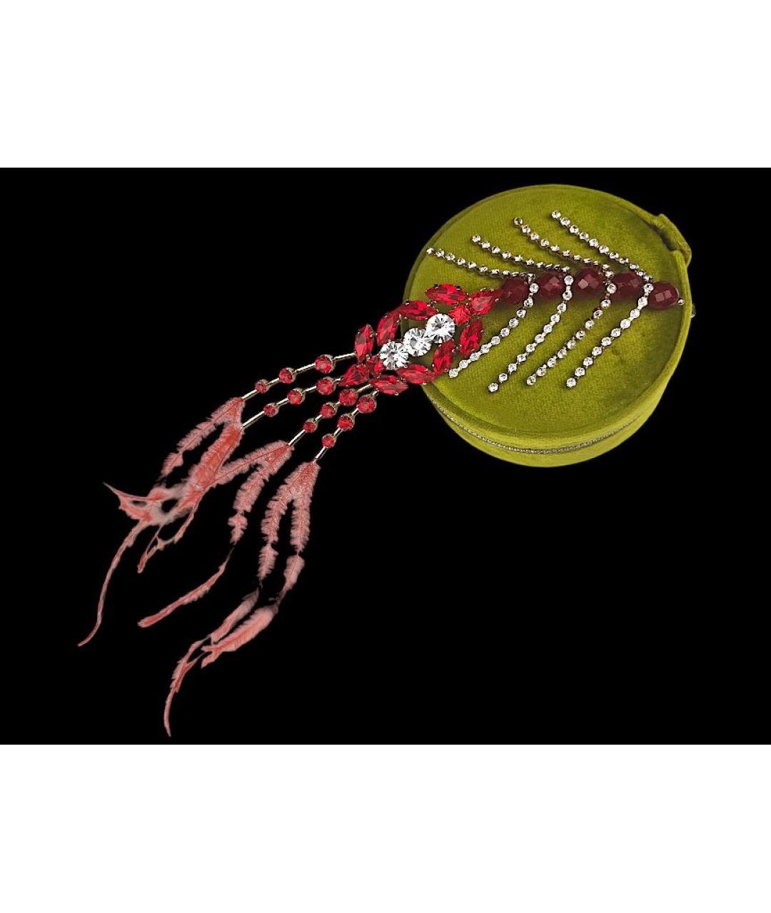 DRIES VAN NOTEN Красная латунная булавка / брошь, фото 2