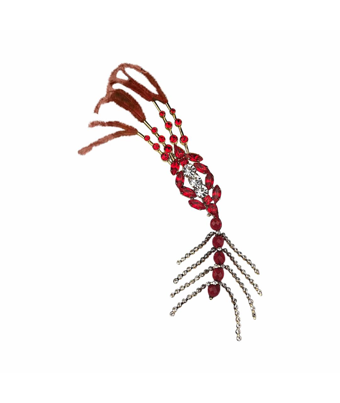 DRIES VAN NOTEN Красная латунная булавка / брошь, фото 1