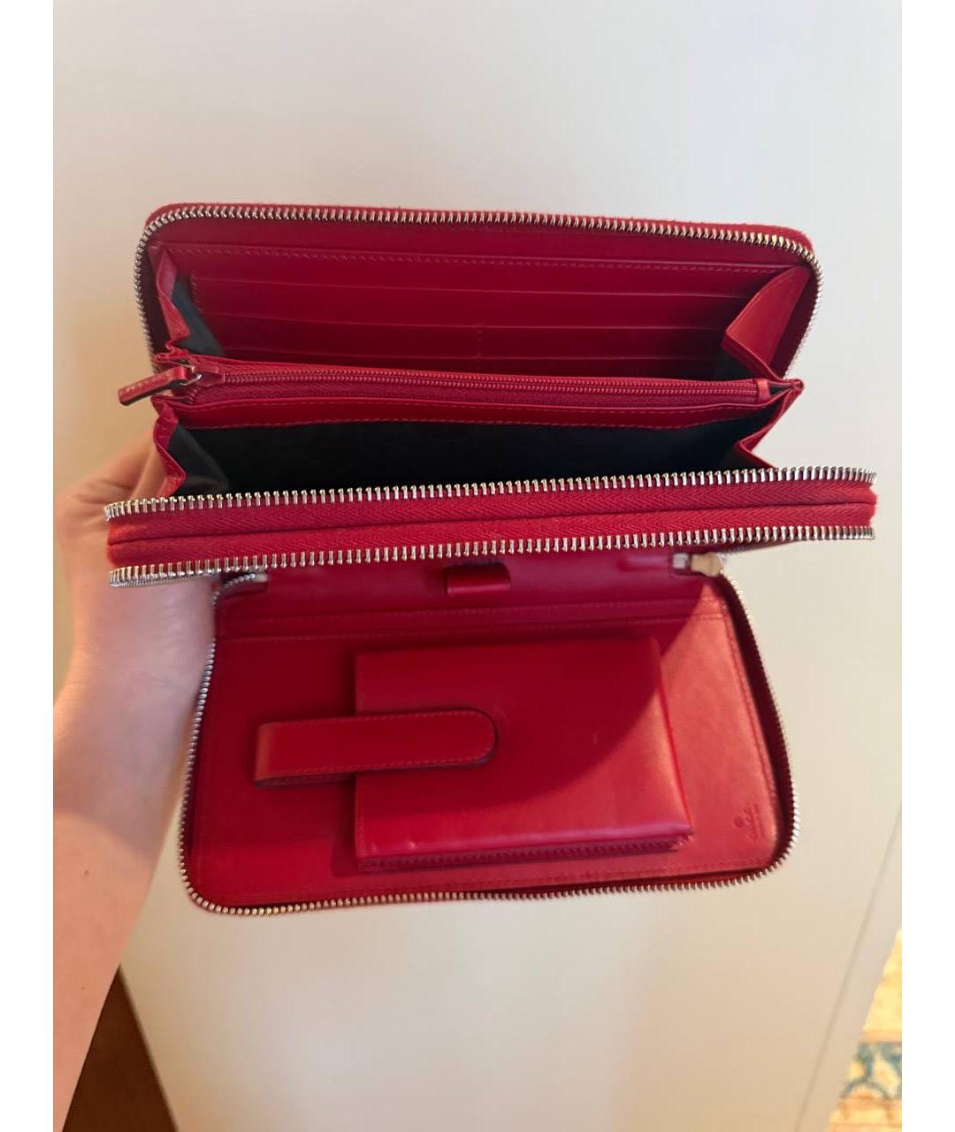 GUCCI Красная кожаная сумка с короткими ручками, фото 3