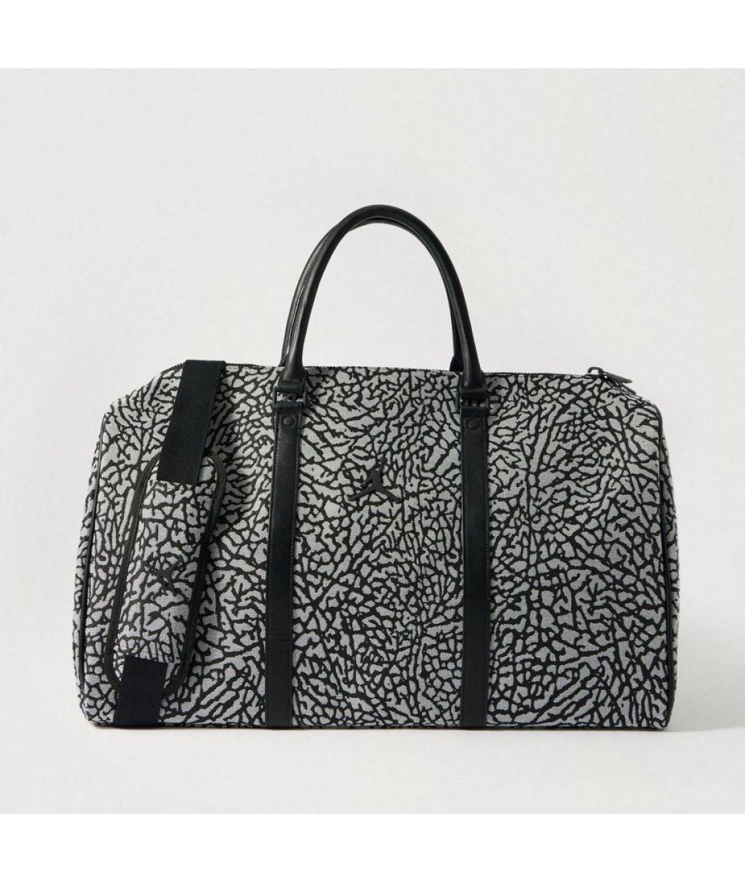 JORDAN Серая жаккардовая дорожная/спортивная сумка, фото 6