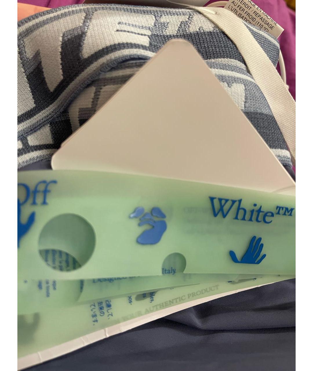 OFF-WHITE Серые полиамидовые спортивные брюки и шорты, фото 7