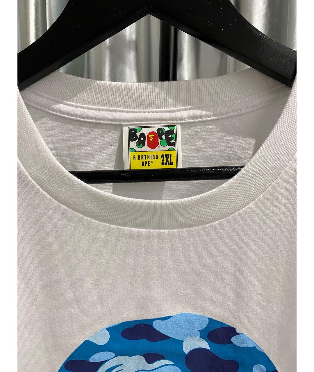 A BATHING APE Белая хлопковая футболка, фото 3