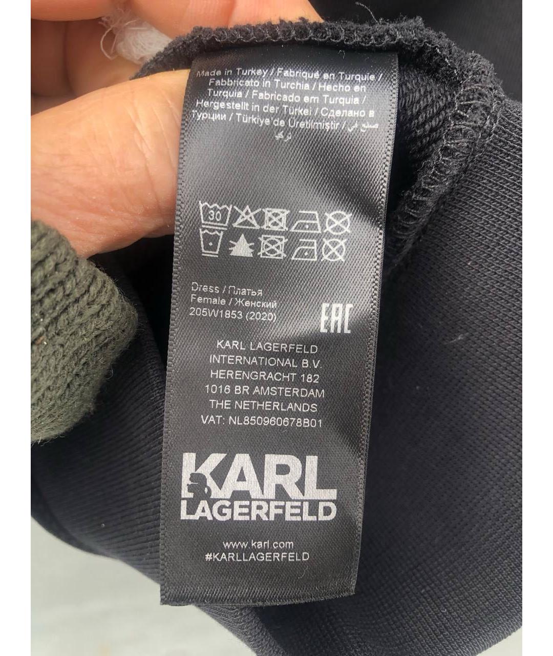 KARL LAGERFELD Черное повседневное платье, фото 4