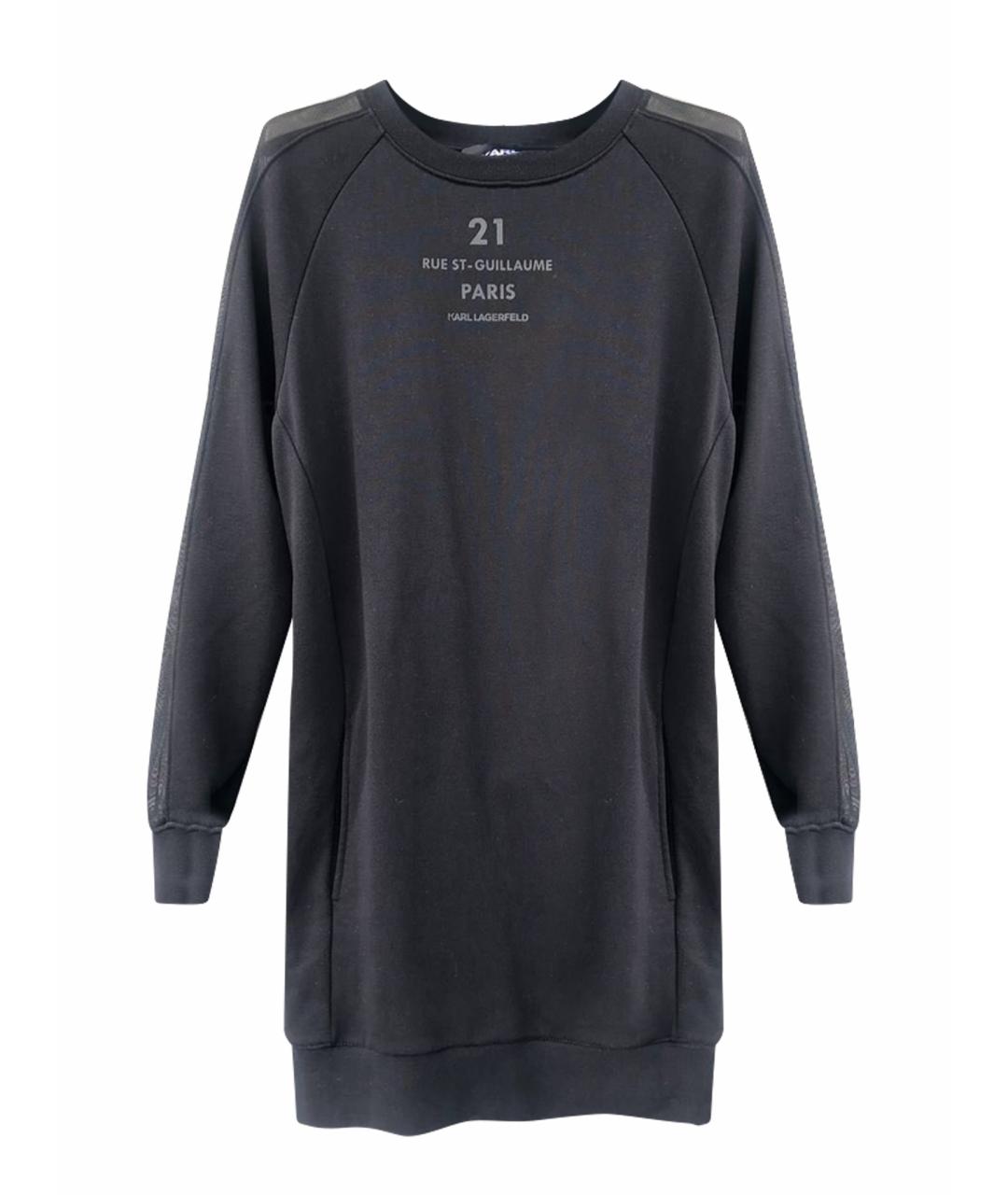 KARL LAGERFELD Черное повседневное платье, фото 1