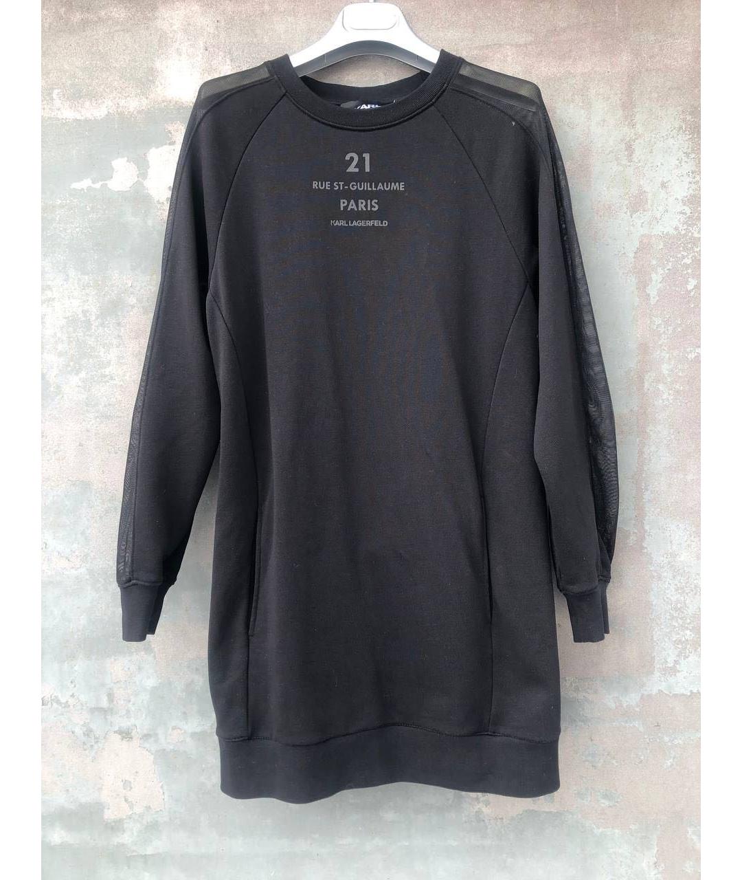 KARL LAGERFELD Черное повседневное платье, фото 9