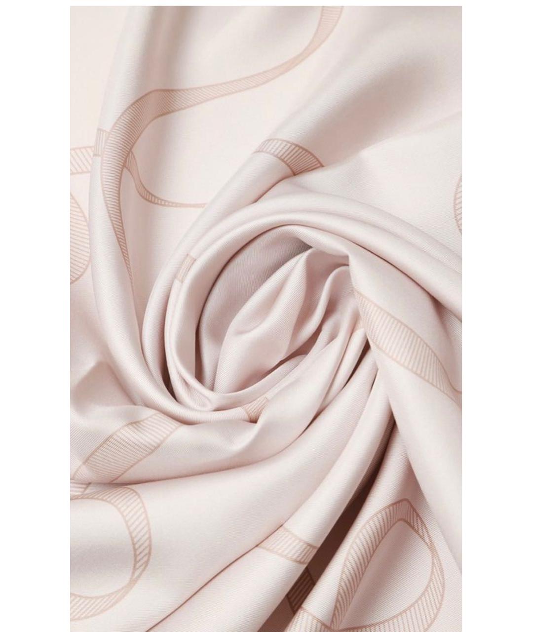 CARTIER Бежевый шелковый платок, фото 2