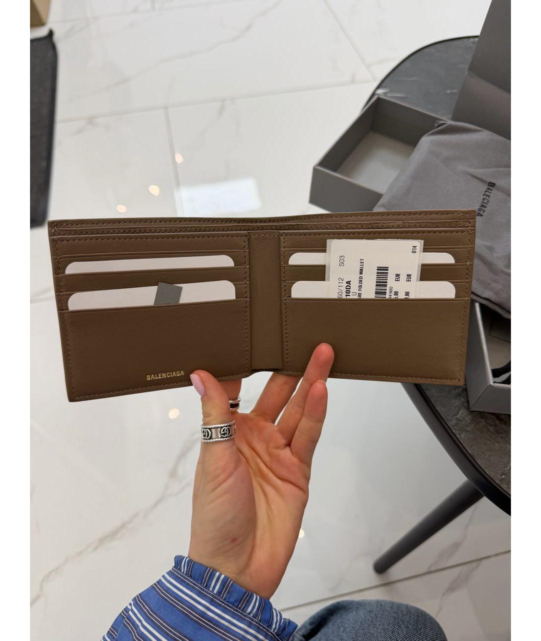 BALENCIAGA Коричневый кошелек, фото 2