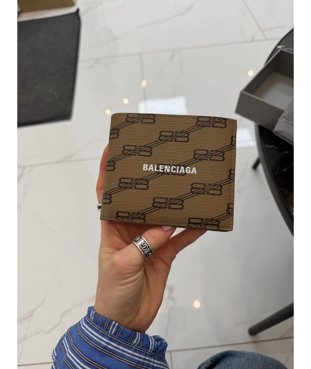 BALENCIAGA Коричневый кошелек, фото 3