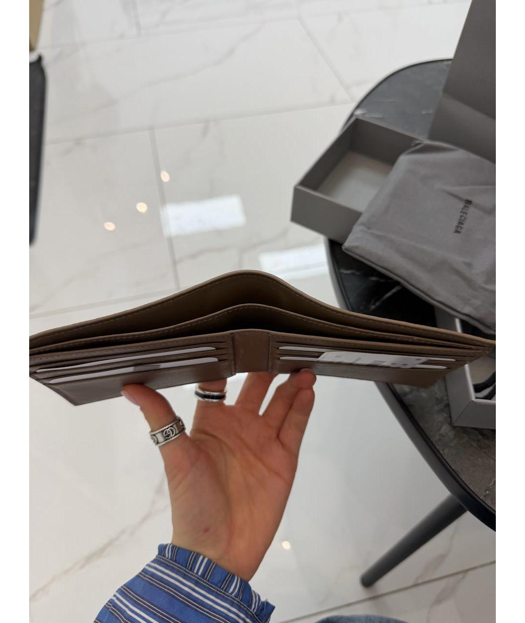 BALENCIAGA Коричневый кошелек, фото 4