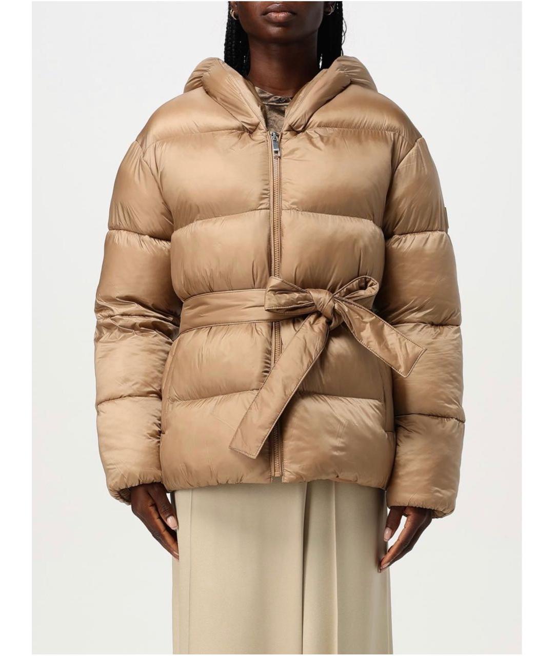 HUGO BOSS Коричневый полиамидовый пуховик, фото 5