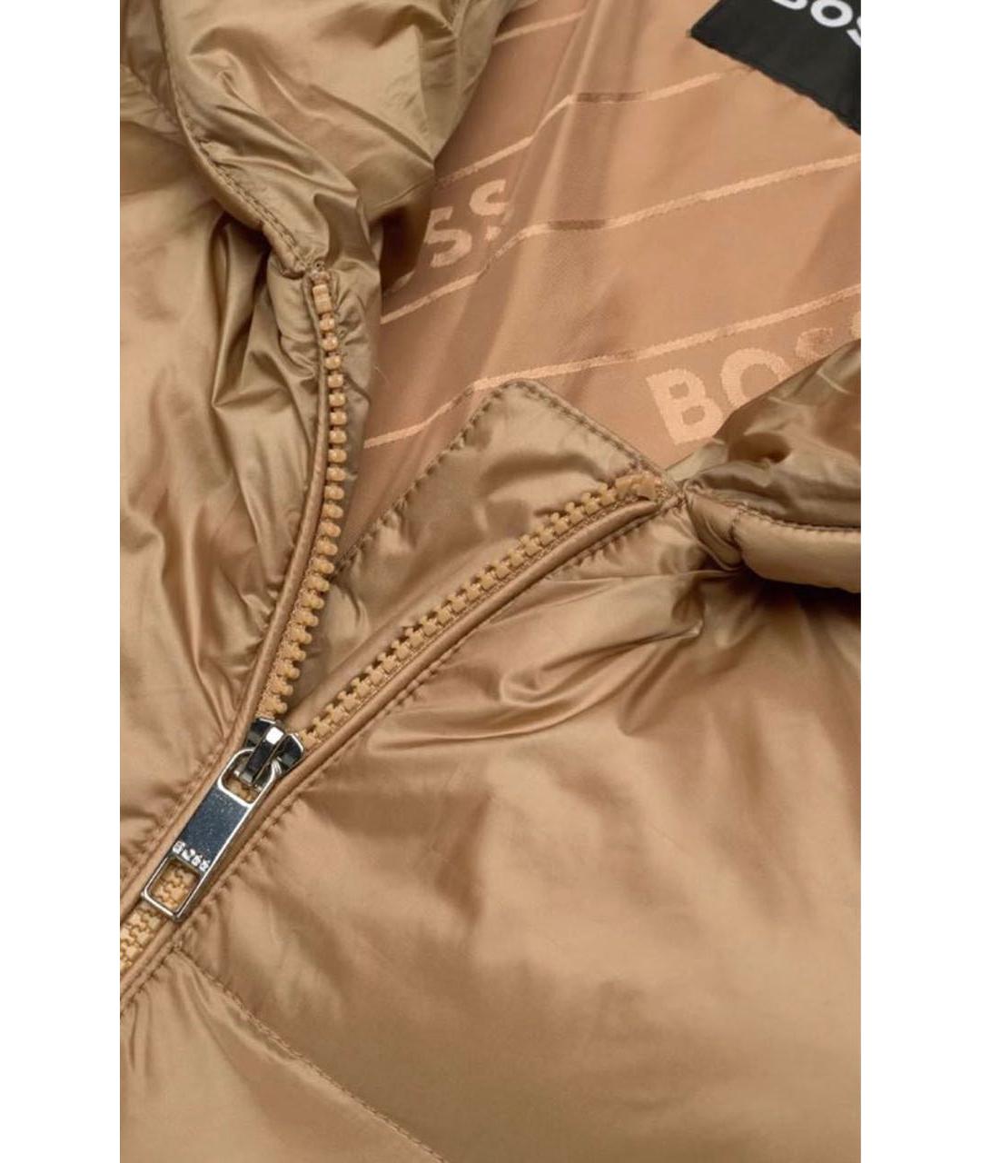 HUGO BOSS Коричневый полиамидовый пуховик, фото 4