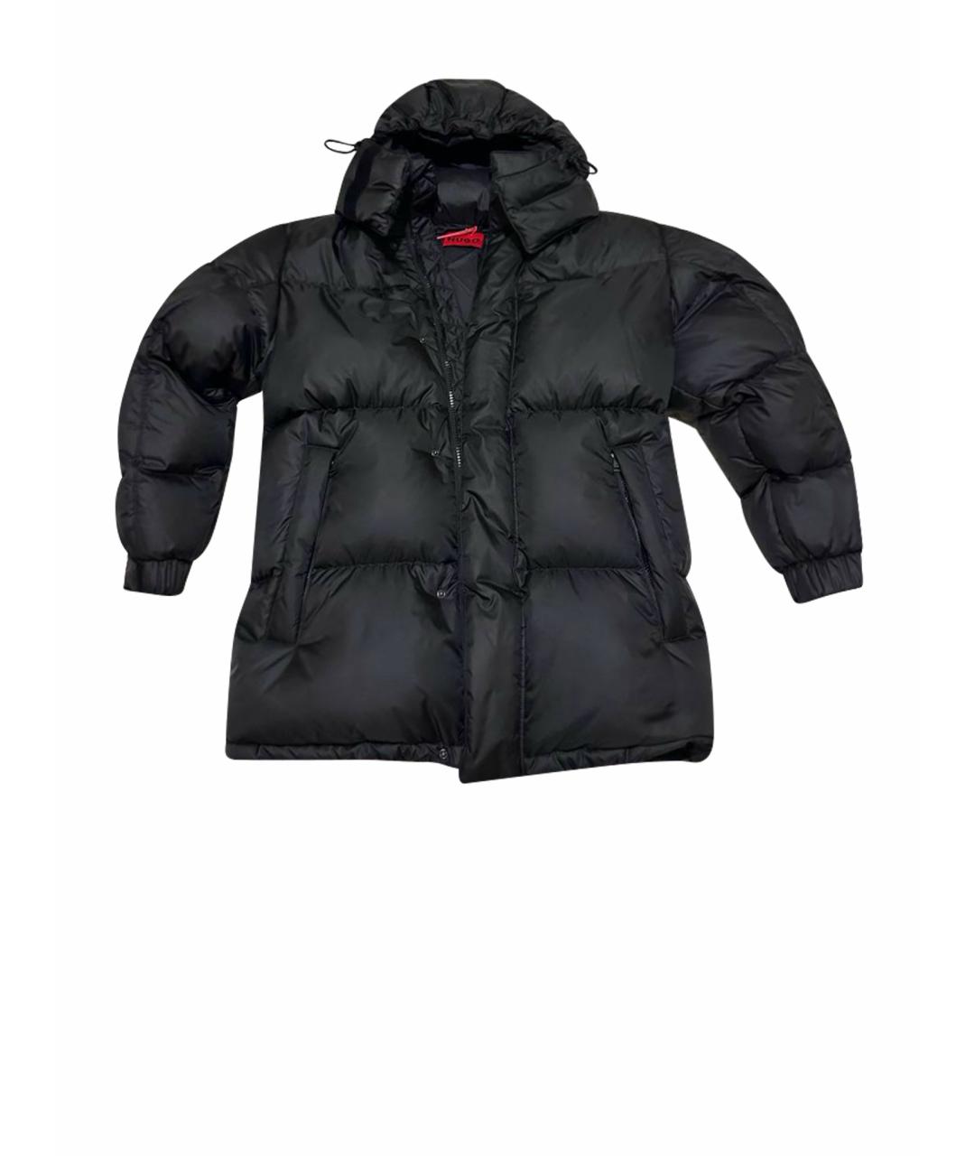 HUGO Черный полиэстеровый пуховик, фото 1