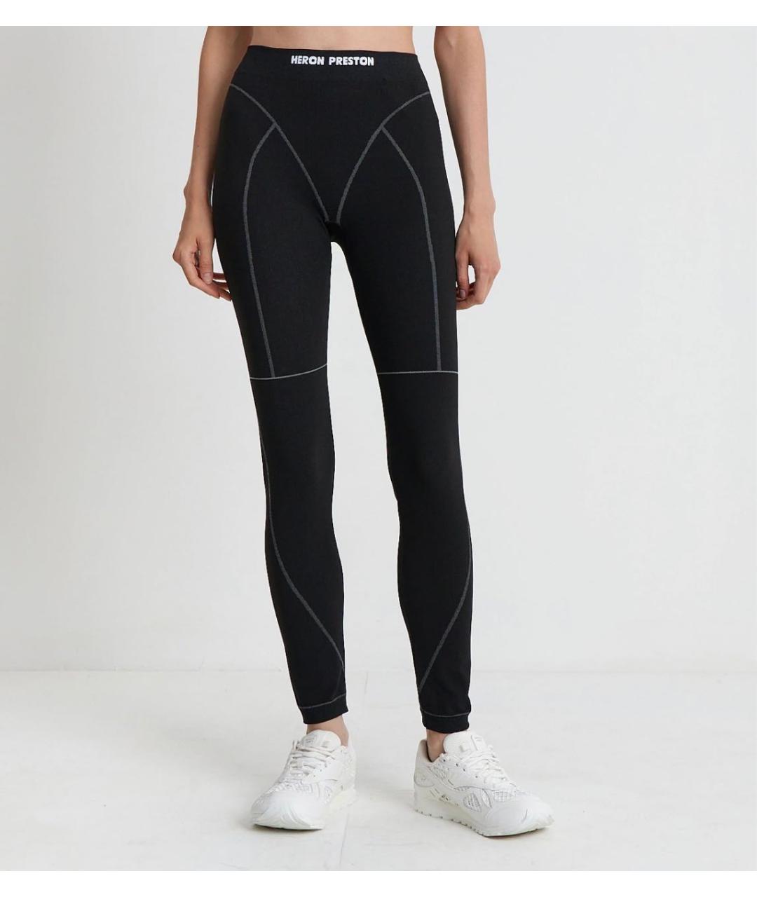 HERON PRESTON Черные полиамидовые спортивные брюки и шорты, фото 2