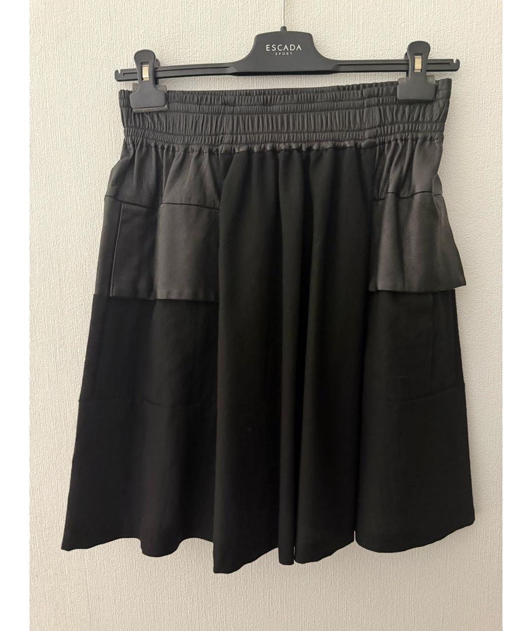 DAMIR DOMA Черная шерстяная юбка миди, фото 9