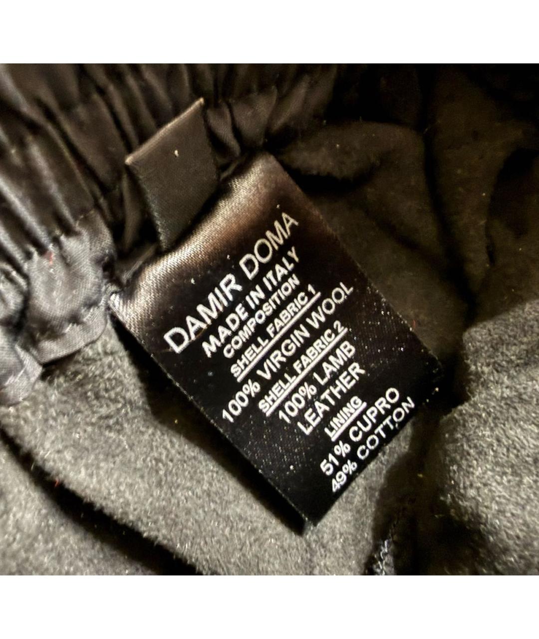 DAMIR DOMA Черная шерстяная юбка миди, фото 5