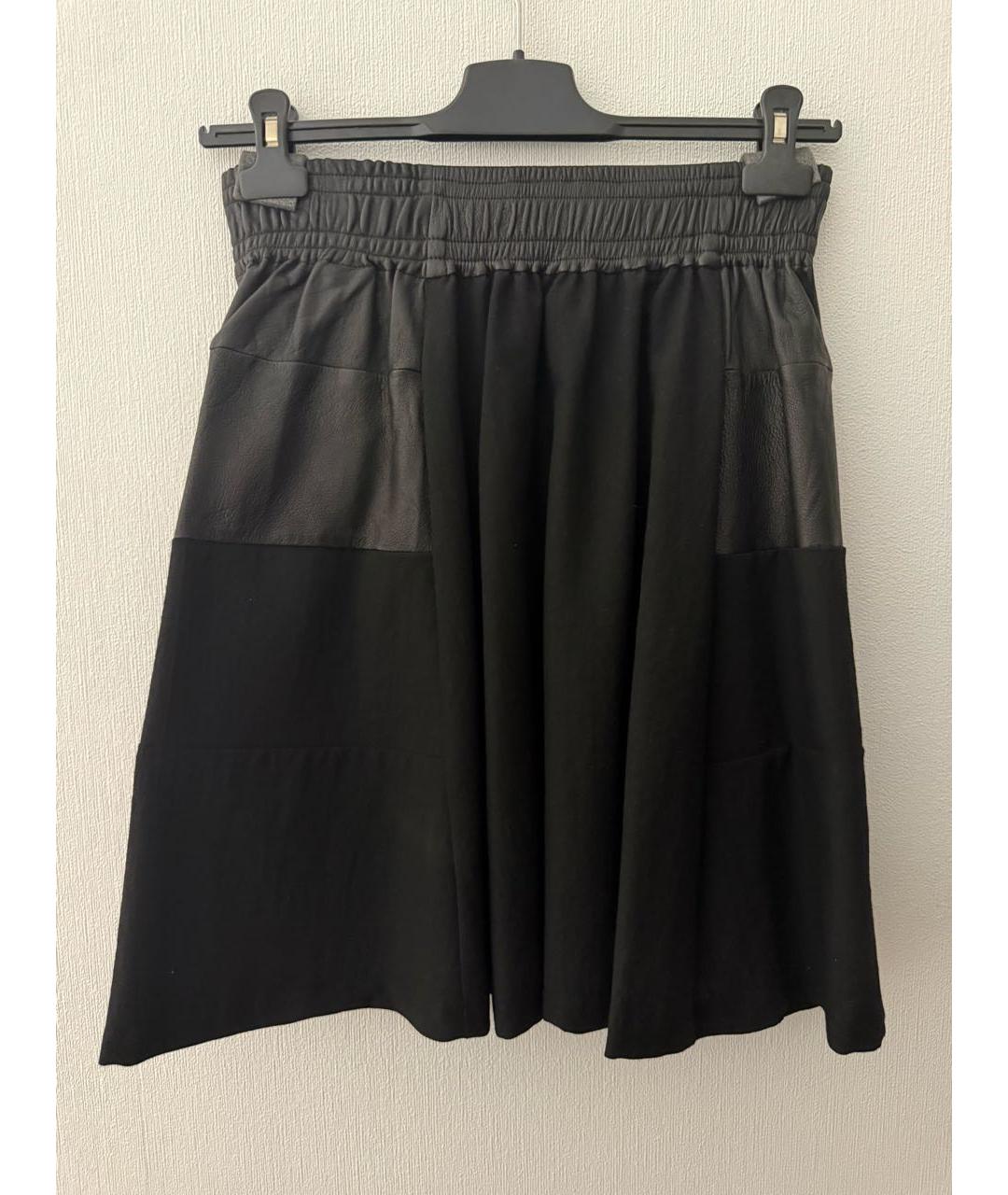 DAMIR DOMA Черная шерстяная юбка миди, фото 2