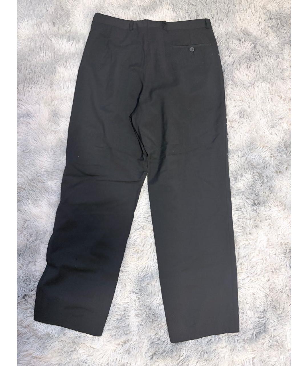 SAINT LAURENT Черные шерстяные классические брюки, фото 2