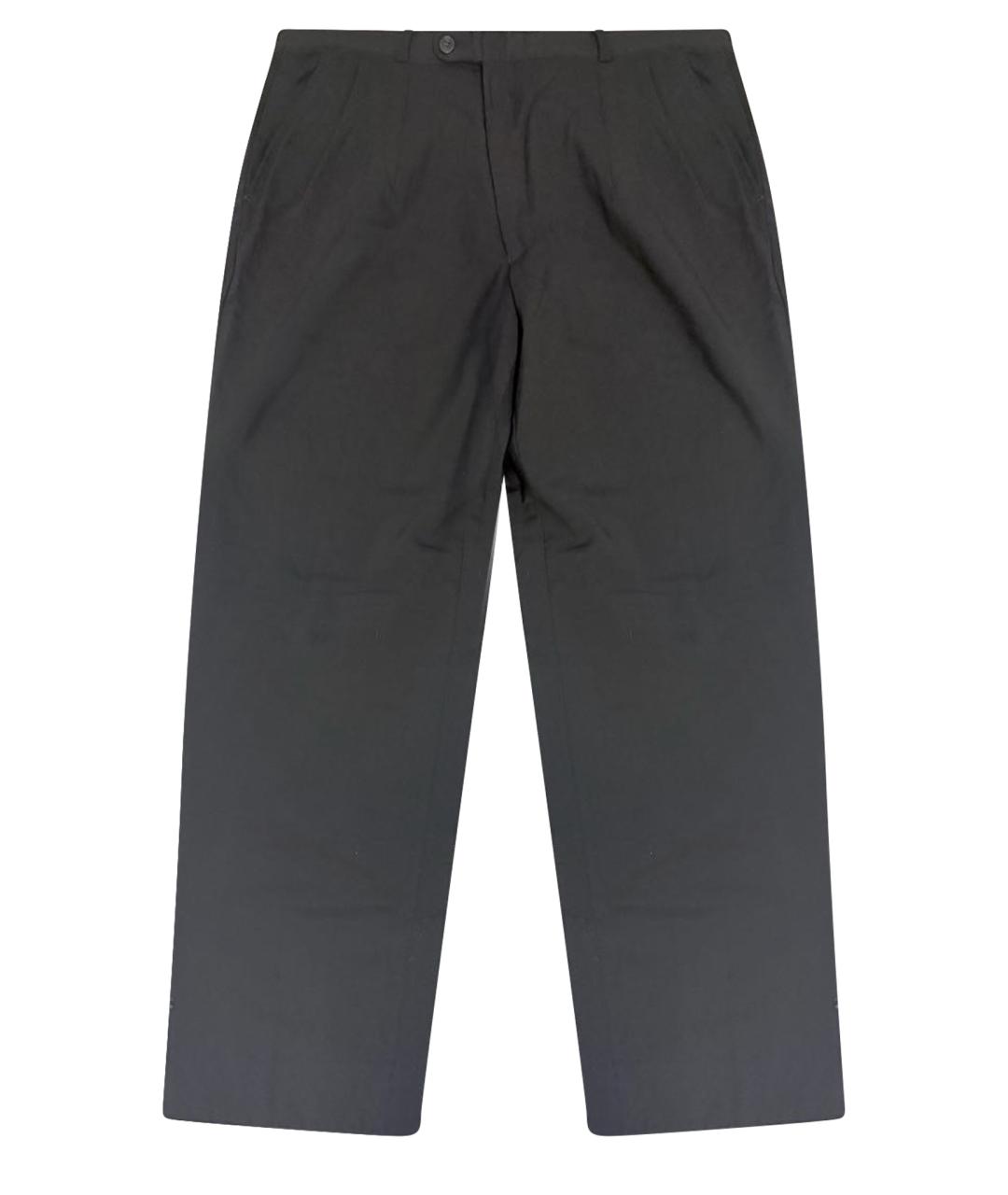 SAINT LAURENT Черные шерстяные классические брюки, фото 1