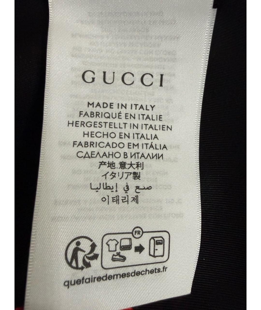 GUCCI Черный шелковый платок, фото 8