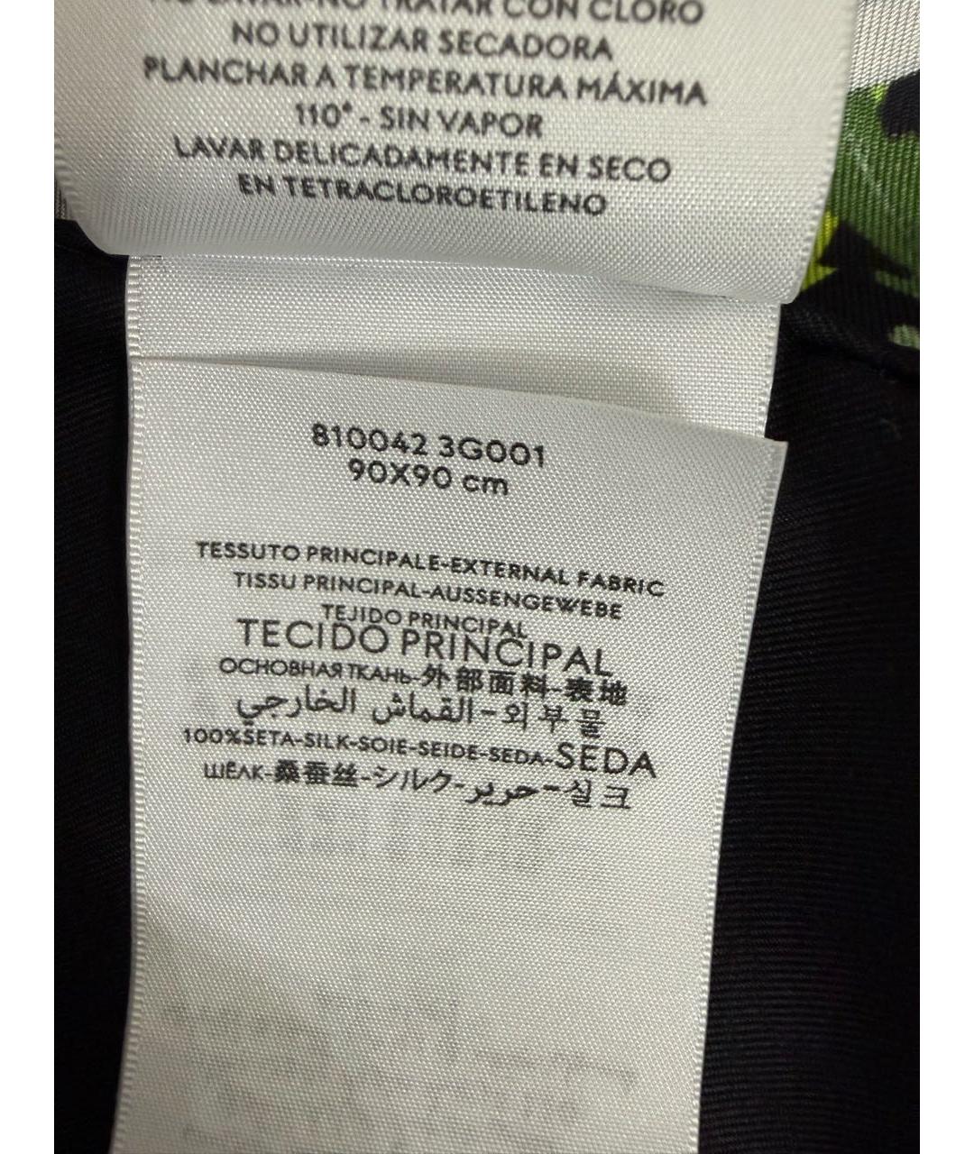 GUCCI Черный шелковый платок, фото 7