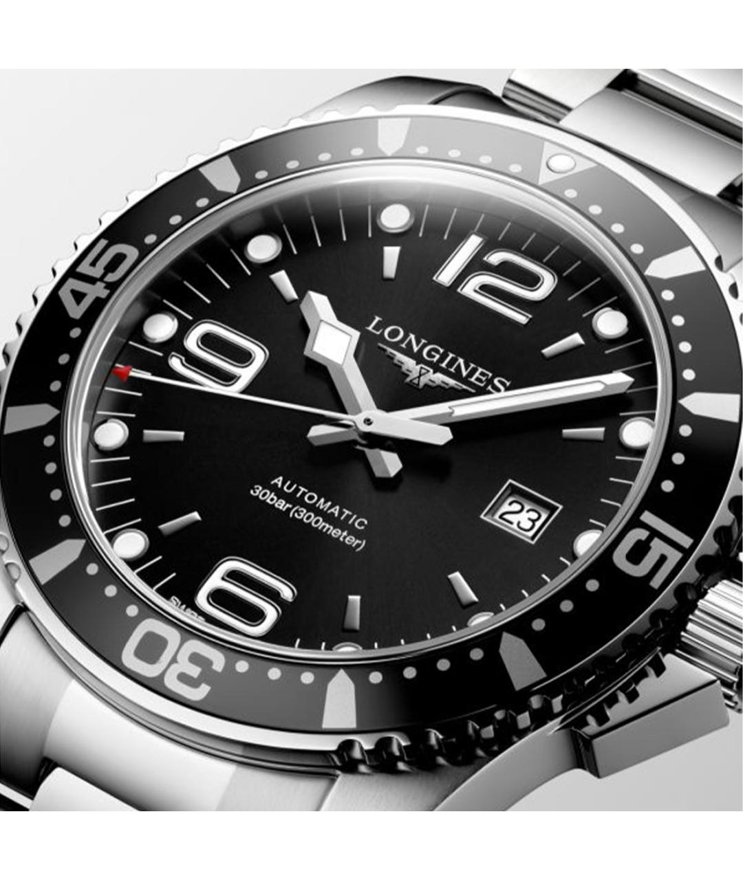 LONGINES Черные часы, фото 2