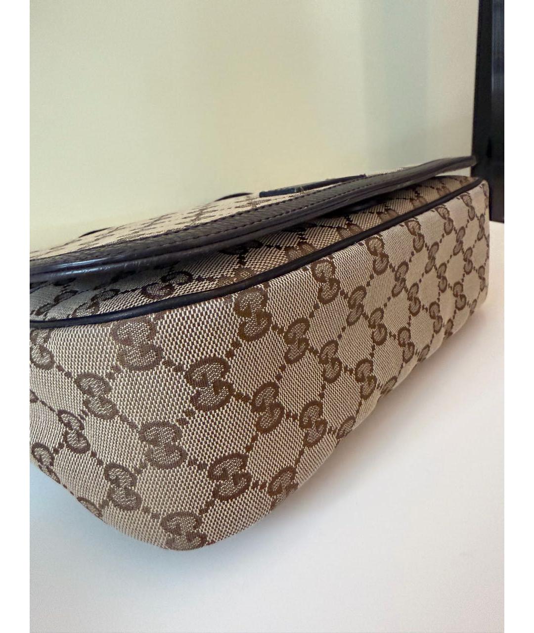 GUCCI Бежевая тканевая сумка через плечо, фото 5