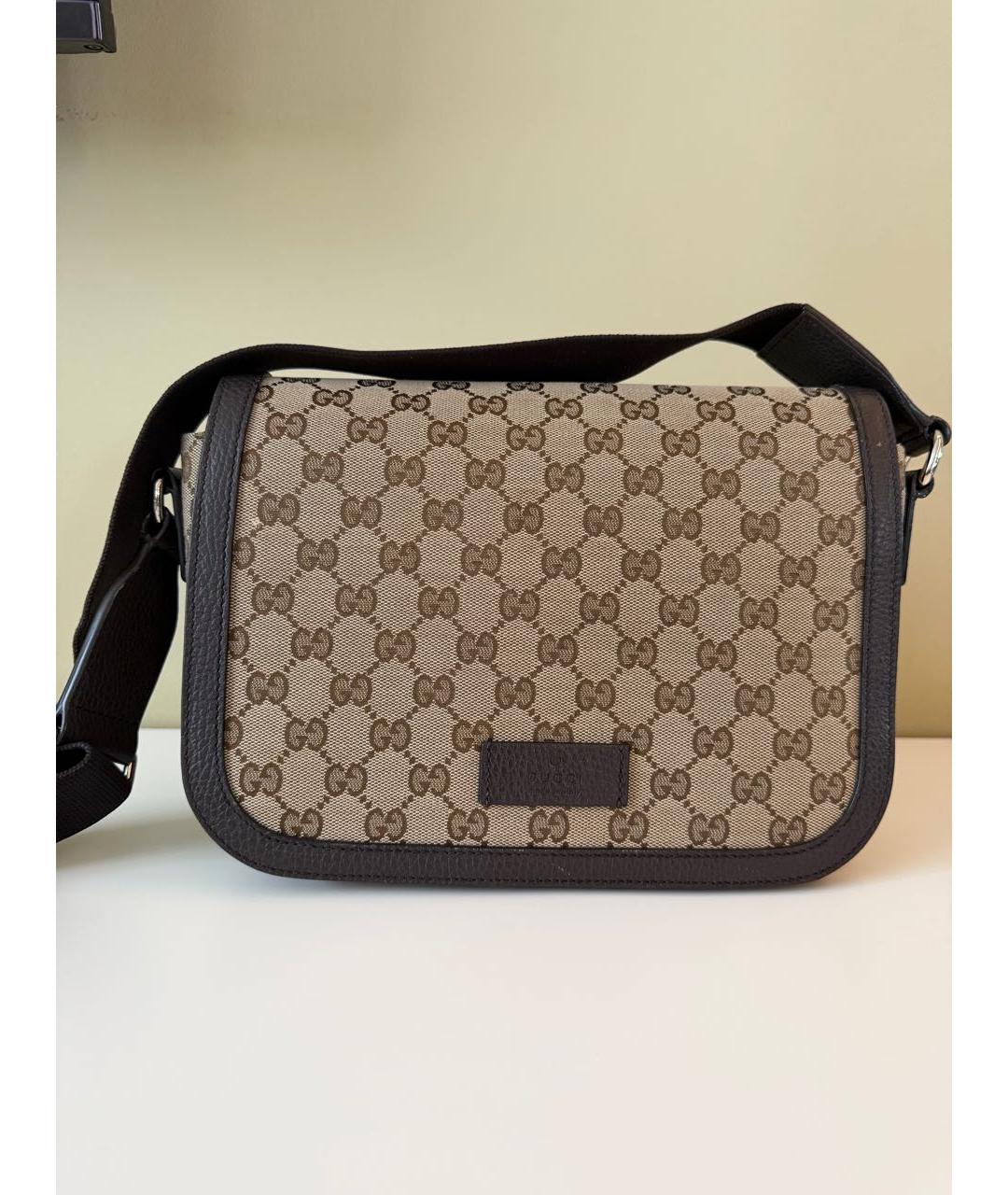 GUCCI Бежевая тканевая сумка через плечо, фото 8