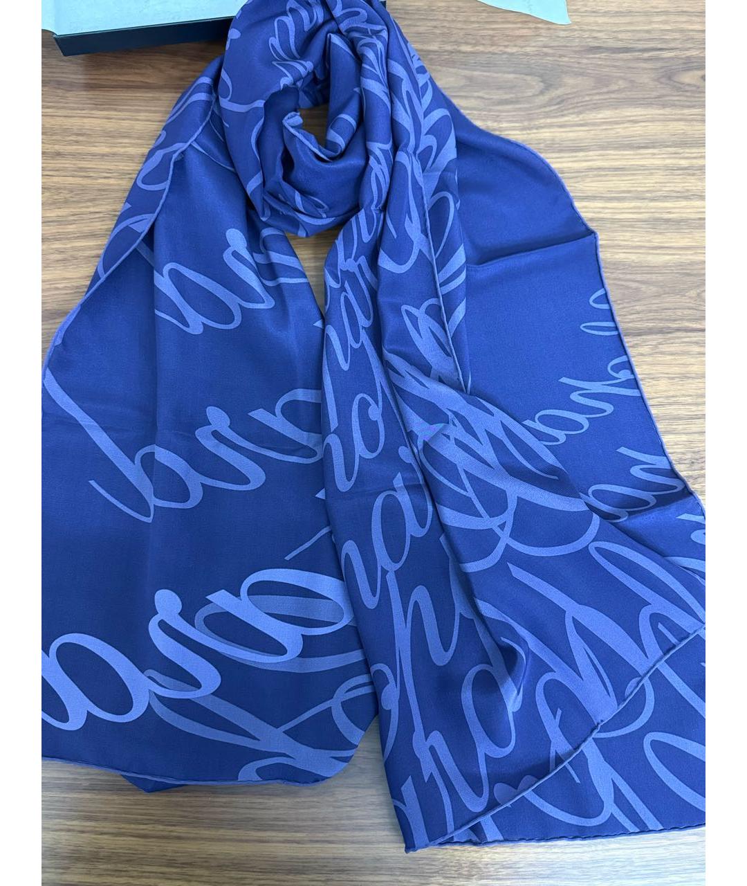 CHOPARD Фиолетовый шелковый шарф, фото 3