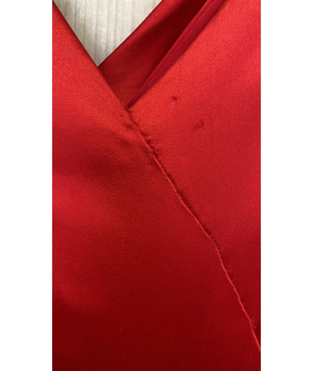 JENNY PACKHAM Красное шелковое коктейльное платье, фото 6