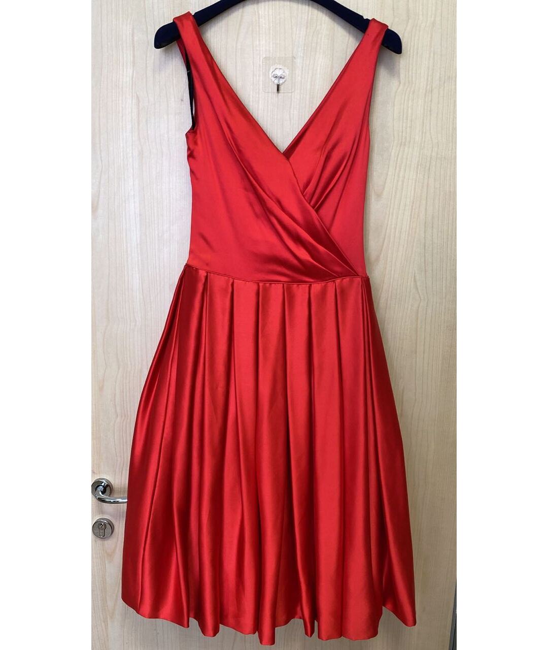 JENNY PACKHAM Красное шелковое коктейльное платье, фото 5