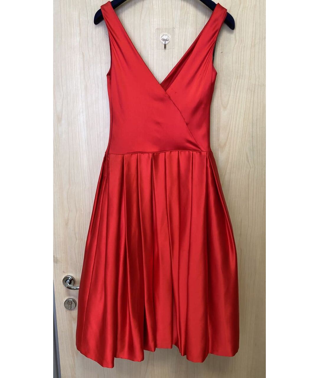 JENNY PACKHAM Красное шелковое коктейльное платье, фото 2